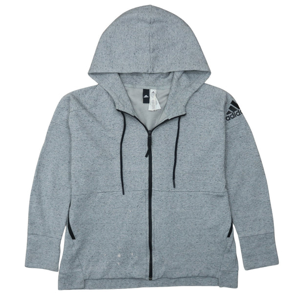 Adidas 90's XLarge Lightweight Zip Up Hoodie in Grey