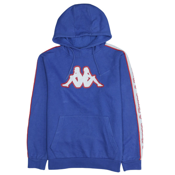 Kappa 90's Spellout Pullover Hoodie Medium Blue