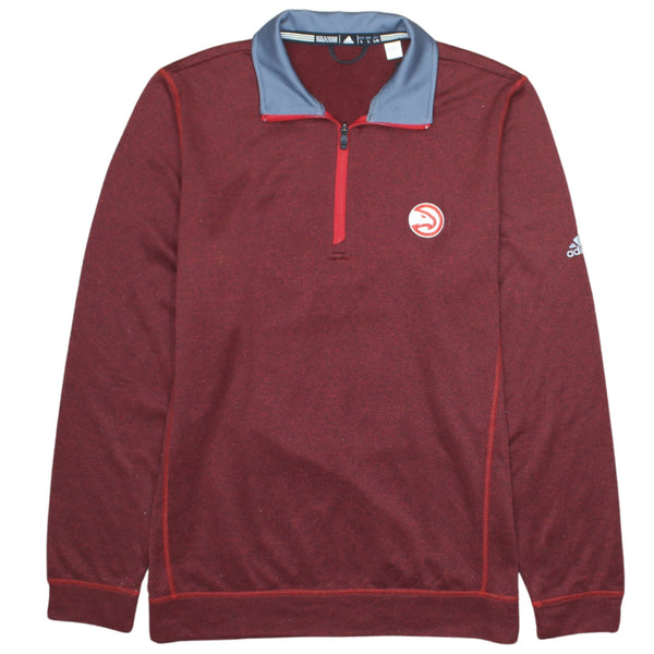 Adidas Vintage 90's Burgundy Red Lightweight Quarter Zip Sweatshirt Large