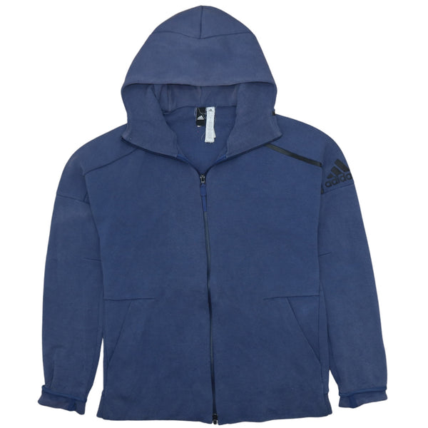 Adidas 90's Sportswear Full Zip Up Hoodie Large Navy Blue