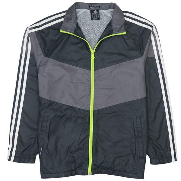 Adidas 90's Vintage Black Lightweight Full Zip Windbreaker Women's Large