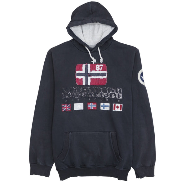 Napapijri 90's Spellout Pullover Hoodie XXLarge (2XL) Black