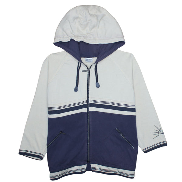 Adidas 90's Lightweight Full Zip Up Hoodie Medium  Beige Cream