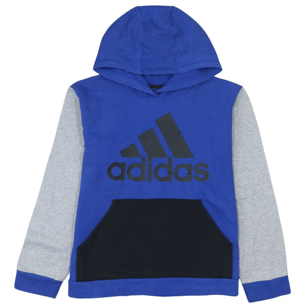 Adidas 90's Blue Spellout Hoodie XSmall Vintage Pullover