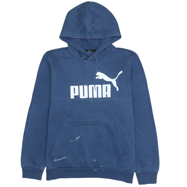 Puma 90's Spellout Pullover Hoodie Medium  Navy Blue