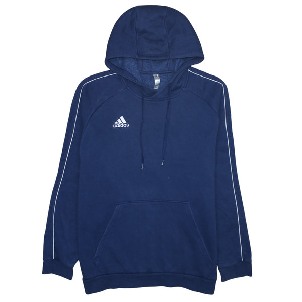 Adidas 90's Drawstring Pockets Pullover Hoodie XLarge Blue