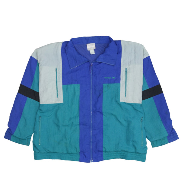 Adidas 90's Lightweight Full Zip Up Windbreaker XLarge  Blue
