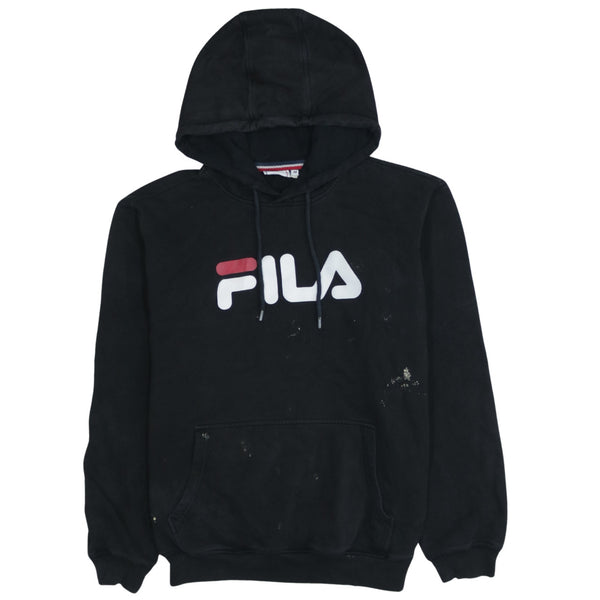 Fila 90's Spellout Pullover Hoodie Medium Black