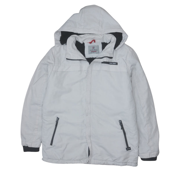 90s Vintage Grey Hooded Windbreaker XL Zip Jacket by Pool Deep