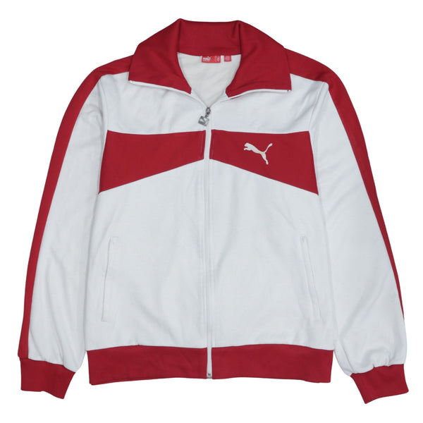 Puma 90's Vintage White Full Zip Sweatshirt Men's XLarge