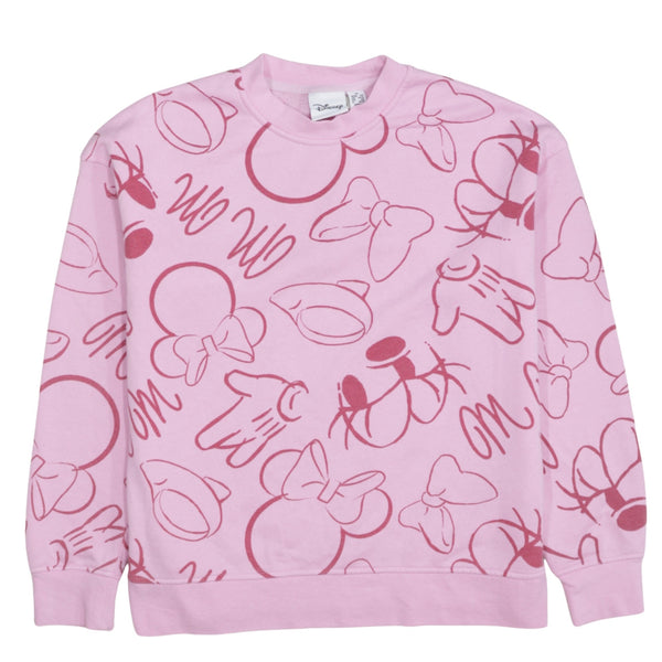 Disney 90's Minnie Mouse Crew Neck Sweatshirt XSmall Pink