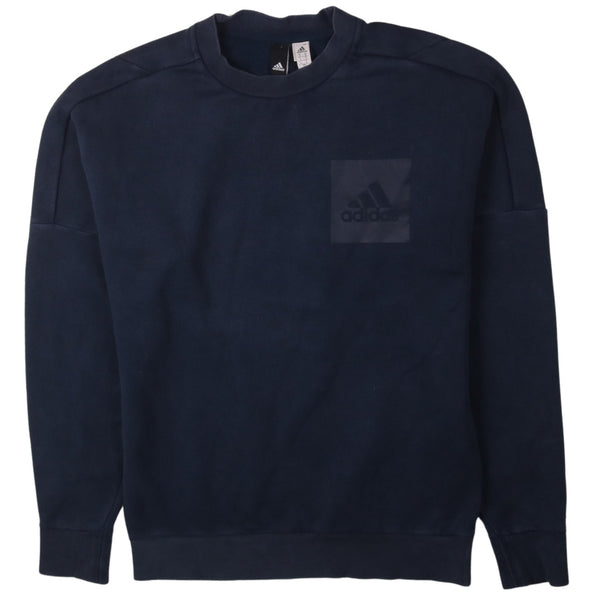 Adidas Vintage 90's Navy Crew Neck Sweatshirt Men's Small Heavyweight