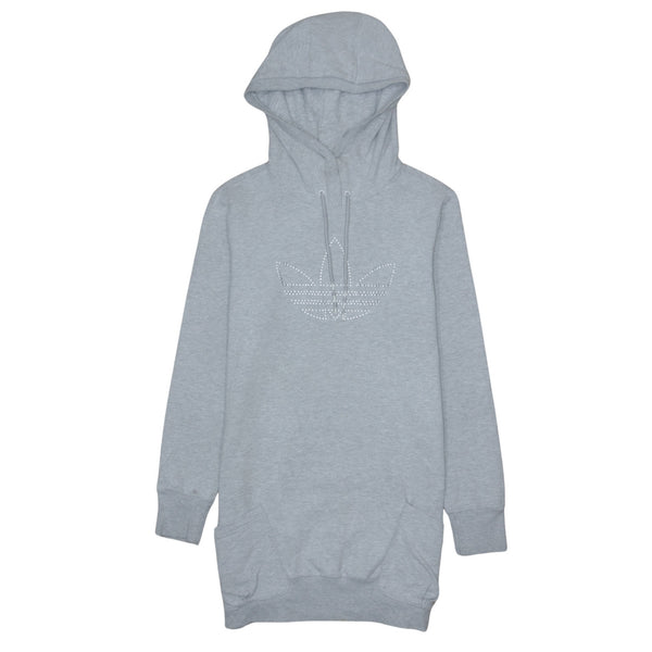 Adidas Spellout 90's Vintage Grey Pullover Hoodie Size Large