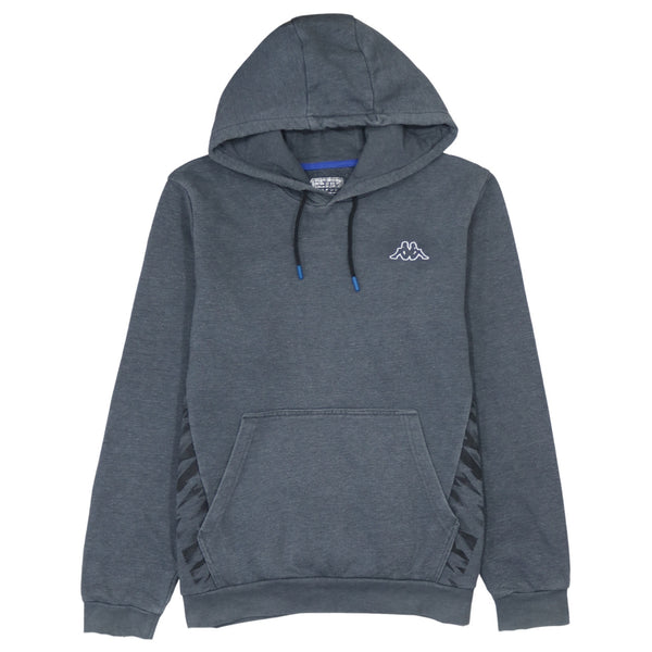 Kappa 90's Vintage Grey Drawstring Pullover Hoodie, Men's Large