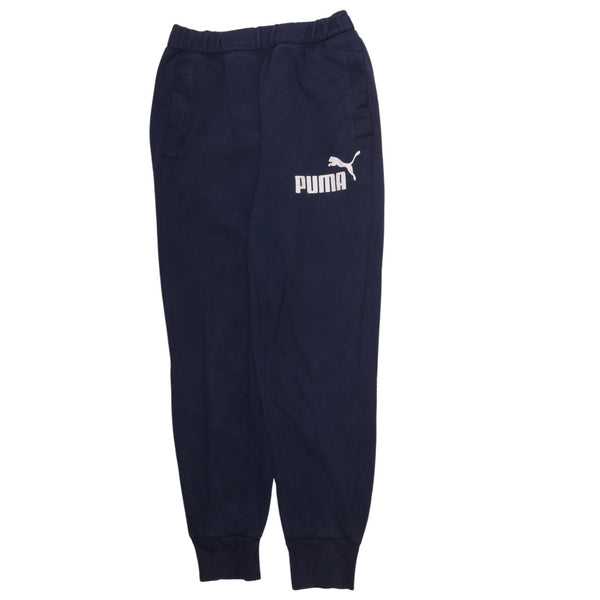Puma 90s Vintage Men's Small Navy Blue Joggers Elastic Drawstring