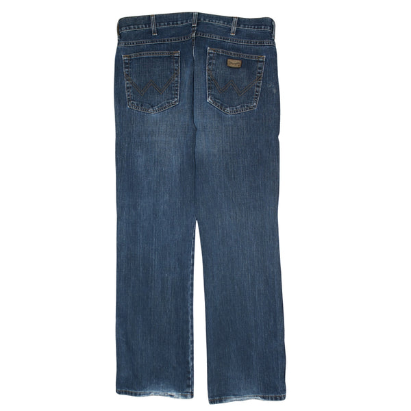 Wrangler 90's Lightwash Straight Leg Baggy Jeans / Pants 36 Navy Blue
