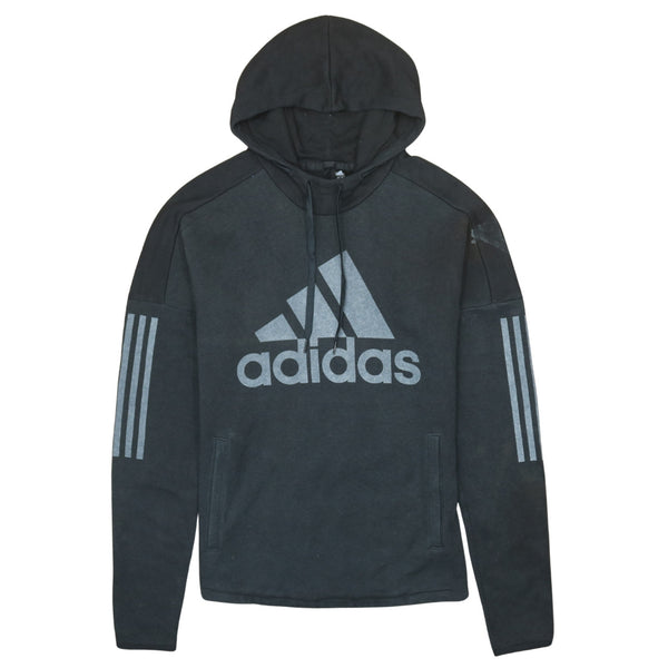 Adidas Vintage 90's Spellout Black Pullover Hoodie Men's Small