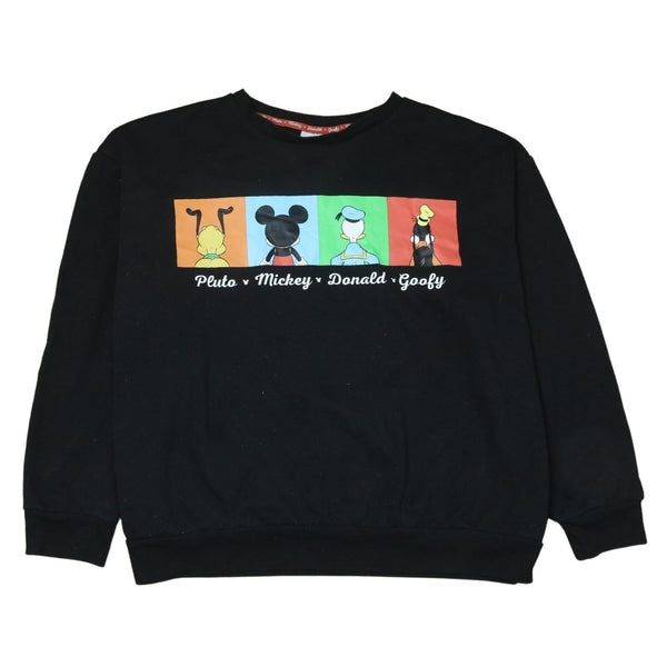 Disney 90's Vintage Black Heavyweight Crew Neck Sweatshirt XL