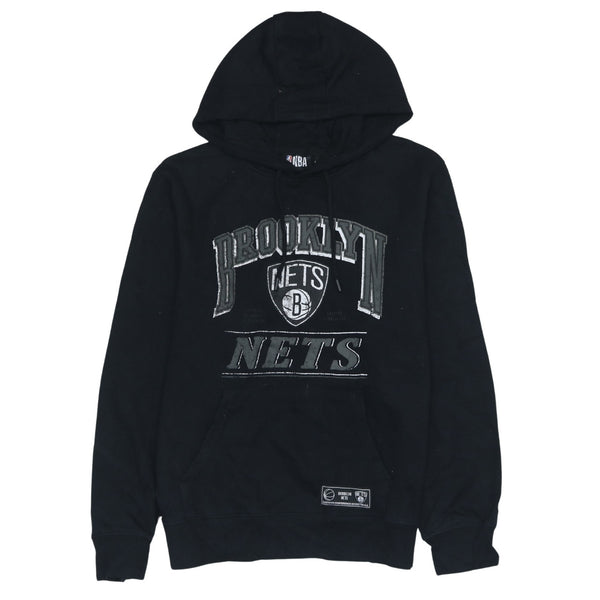 NBA 90's Brooklyn Nets Pullover Hoodie Medium Black