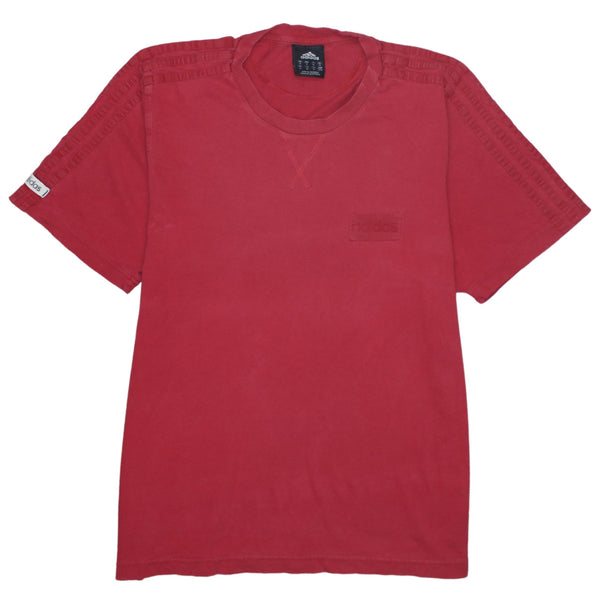 Adidas 90's Short Sleeves Crew Neck T Shirt Medium Red