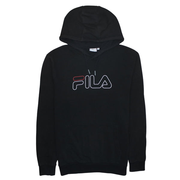 Fila 90's Spellout Pullover Hoodie Medium Black