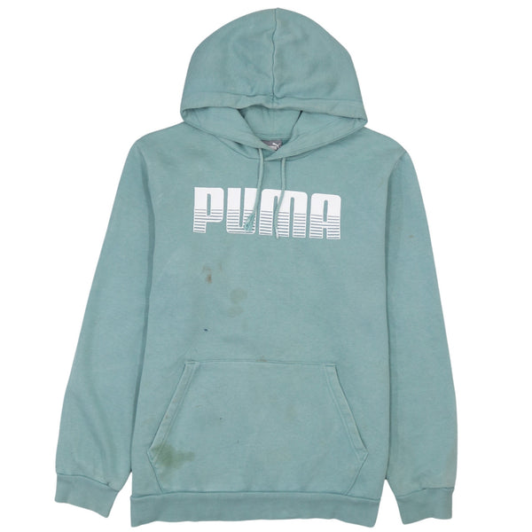 Puma 90's Spellout Pullover Hoodie Medium Green