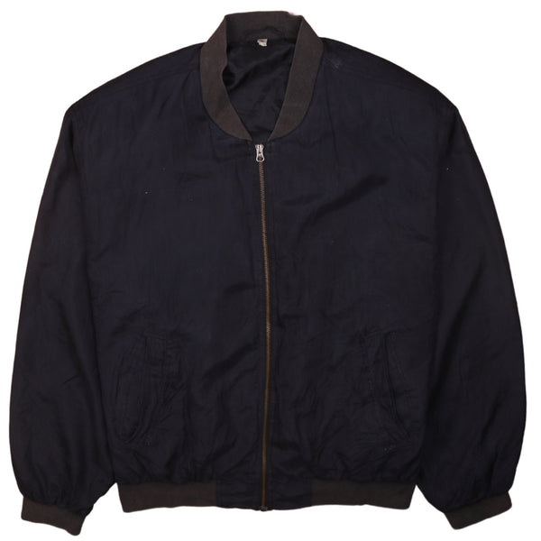 Active 90's Vintage XL Navy Blue Lightweight Zip Windbreaker Jacket