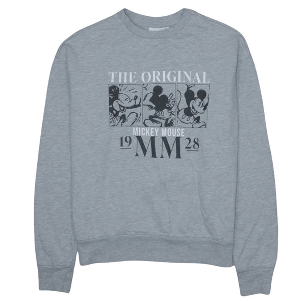 Vintage Disney 90s Grey Mickey Mouse Crew Neck Sweatshirt XXS Cotton