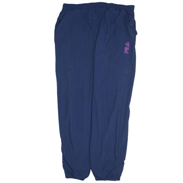 Vintage Fila 90's Navy Blue Men's 36 Tracksuit Joggers Sweatpants Cotton