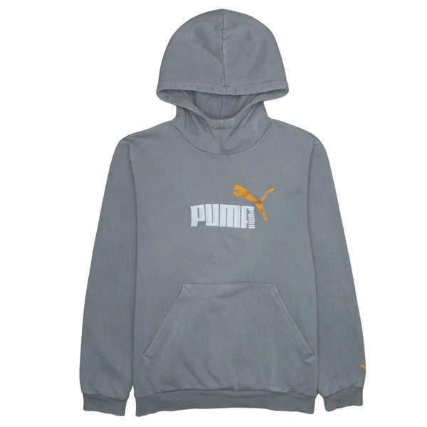Puma 90's Spellout Pullover Hoodie XLarge Grey