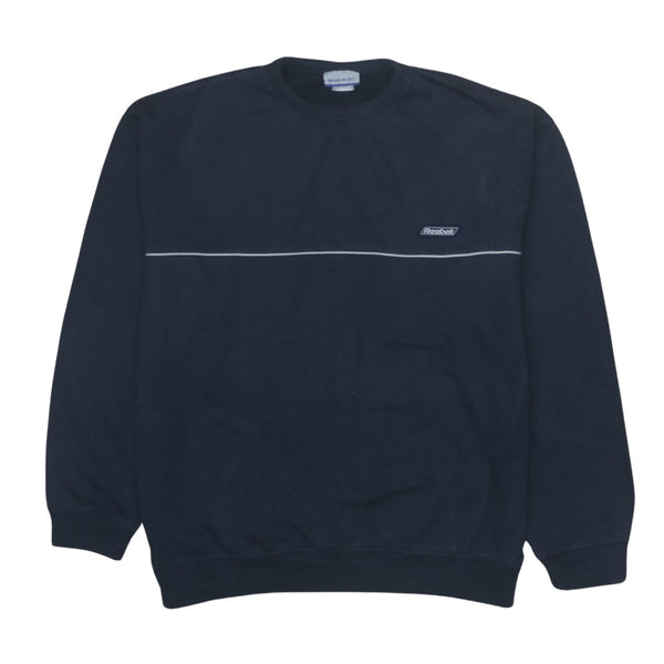 Reebok 90's Heavyweight Crew Neck Sweatshirt Large Navy Blue