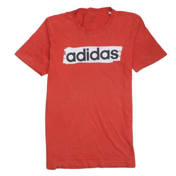 Adidas 90's Spellout Short Sleeves T Shirt Small Red