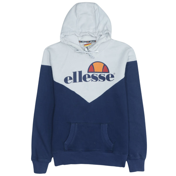 Vintage Ellesse 90's Navy Blue Spellout Pullover Hoodie Women's L
