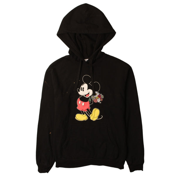 Vintage Disney 90's Black Mickey Mouse Pullover Hoodie - Women's L