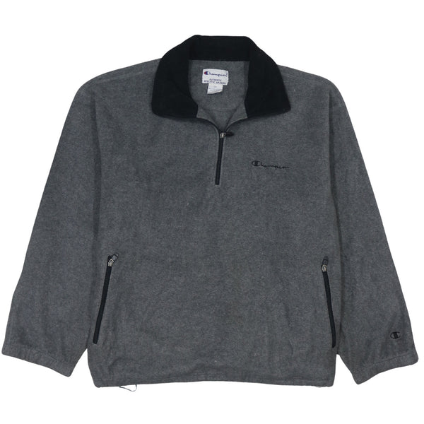 Champion 90's Hiking Warm Quarter Zip Fleece Jumper XXLarge (2XL) Grey