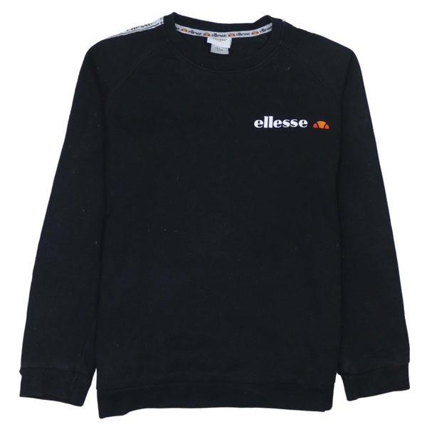 Ellesse 90's Black Lightweight Crew Neck Sweatshirt - Women's Small