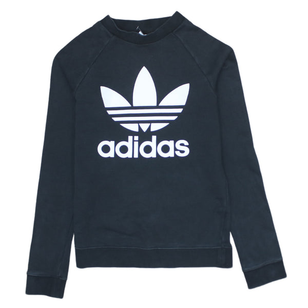 Adidas 90's Spellout Crew Neck Sweatshirt XSmall Black