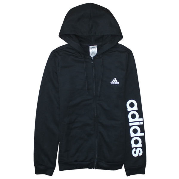 Adidas 90's Lightweight Full Zip Up Hoodie Large Black