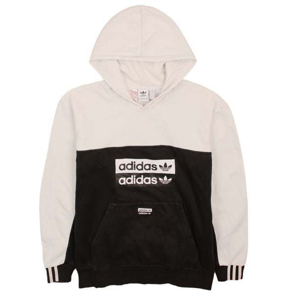 Adidas 90's Black Spellout Pullover Hoodie Women's XLarge Vintage