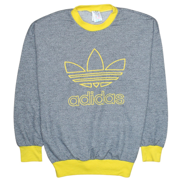 Adidas 90's Spellout Crew Neck Sweatshirt Medium Grey