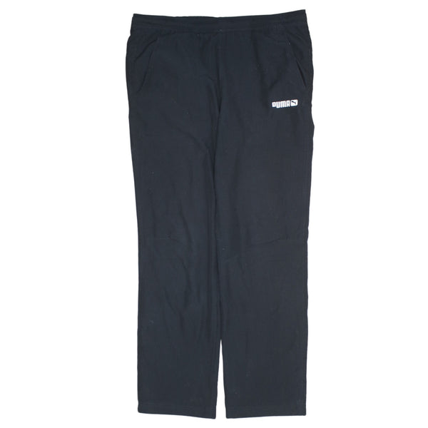 Puma 90's Black Baggy Drawstring Trousers Pants Small with Pockets