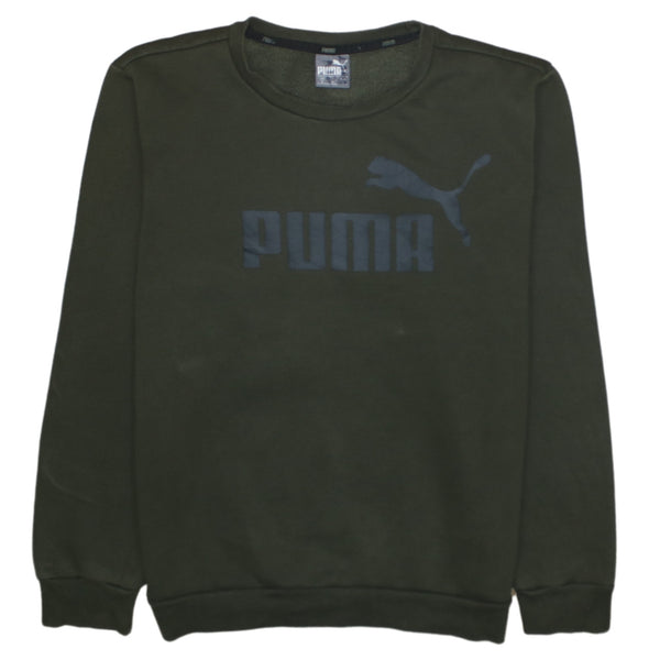 Puma 90's Spellout Crew Neck Sweatshirt Small Green