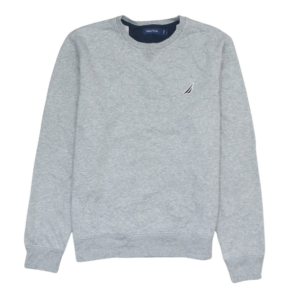 Nautica Vintage 90's Heavyweight Crew Neck Sweatshirt Medium Gray