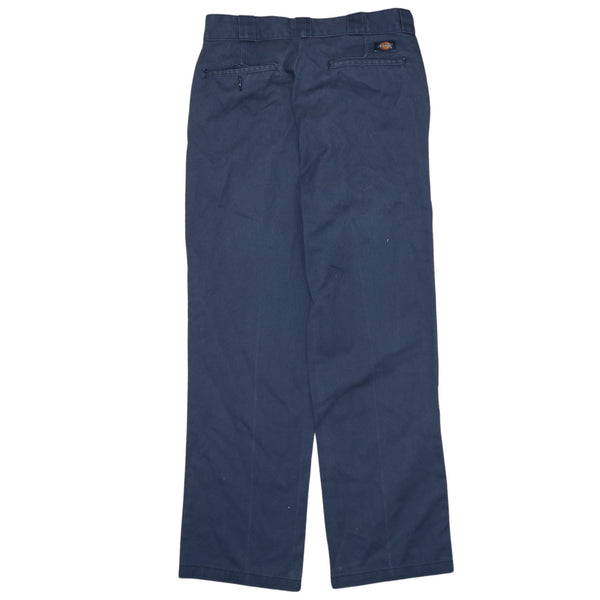 Dickies 90's Lightwash Straight Leg Baggy Trousers / Pants 32 Navy Blue