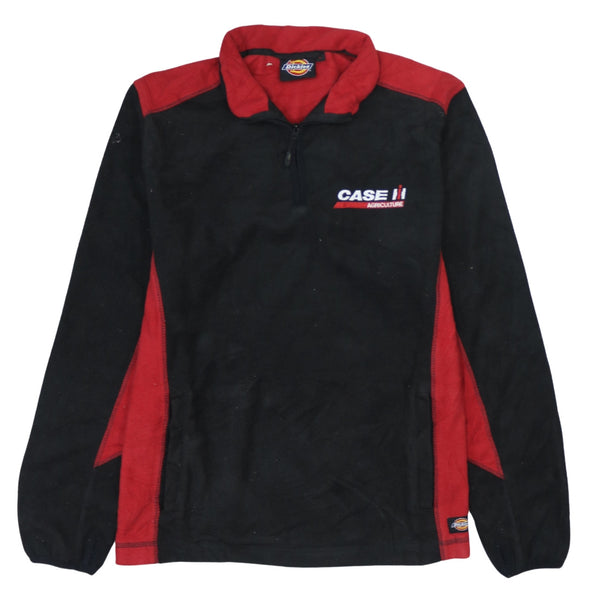 Dickies 90's Vintage Warm Quarter Zip Hiking Fleece Jumper Large Black