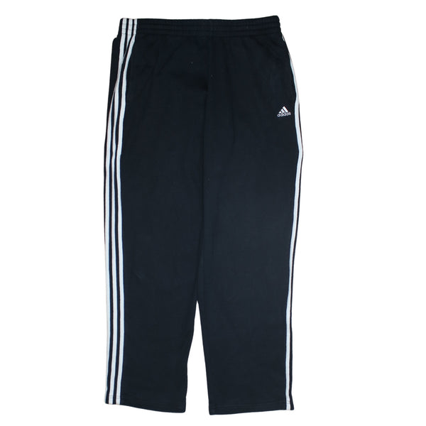 Adidas 90's Elasticated Waistband Drawstrings Straight Leg Baggy Trousers / Pants Large Black