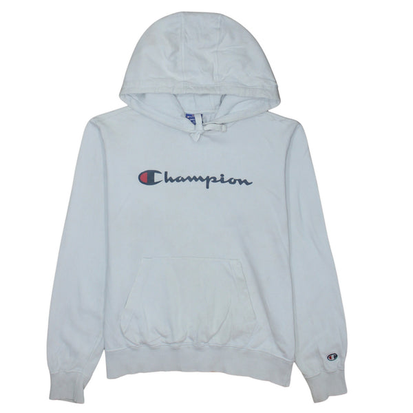 Champion 90's Spellout Pullover Hoodie Small White