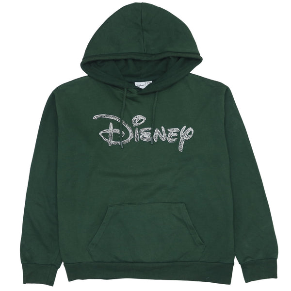 Disney 90s Vintage Green Spellout Pullover Hoodie Women's Small Cotton