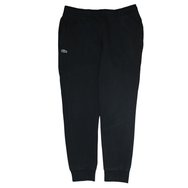 Lacoste 90's Rib Cuff Casual Joggers / Sweatpants Small Black