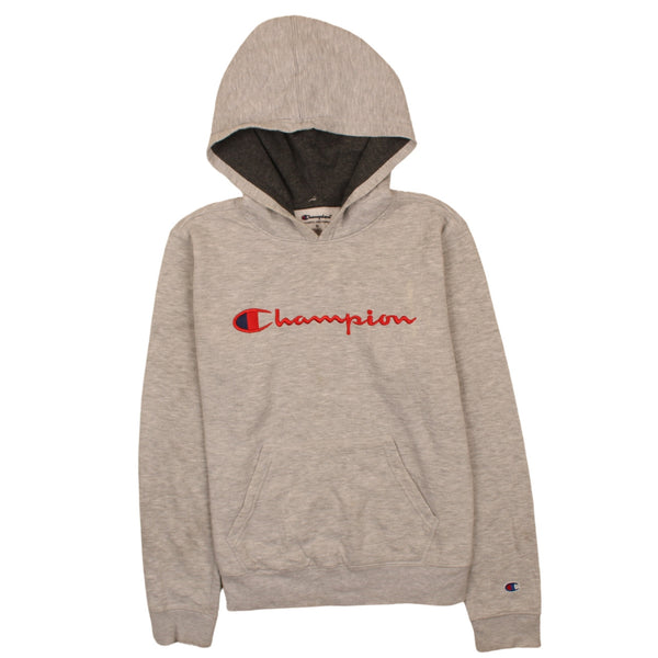 Champion Vintage 90's Grey Spellout Pullover Hoodie Women's XL Heavyweight